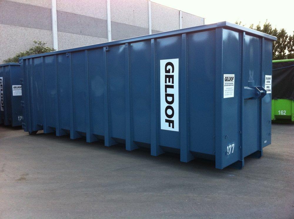 Conteneur Geldof pour la collecte des déchets de bois