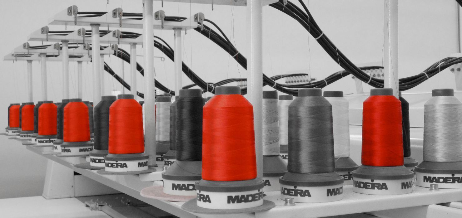 Bild von farbigem Stickmuster