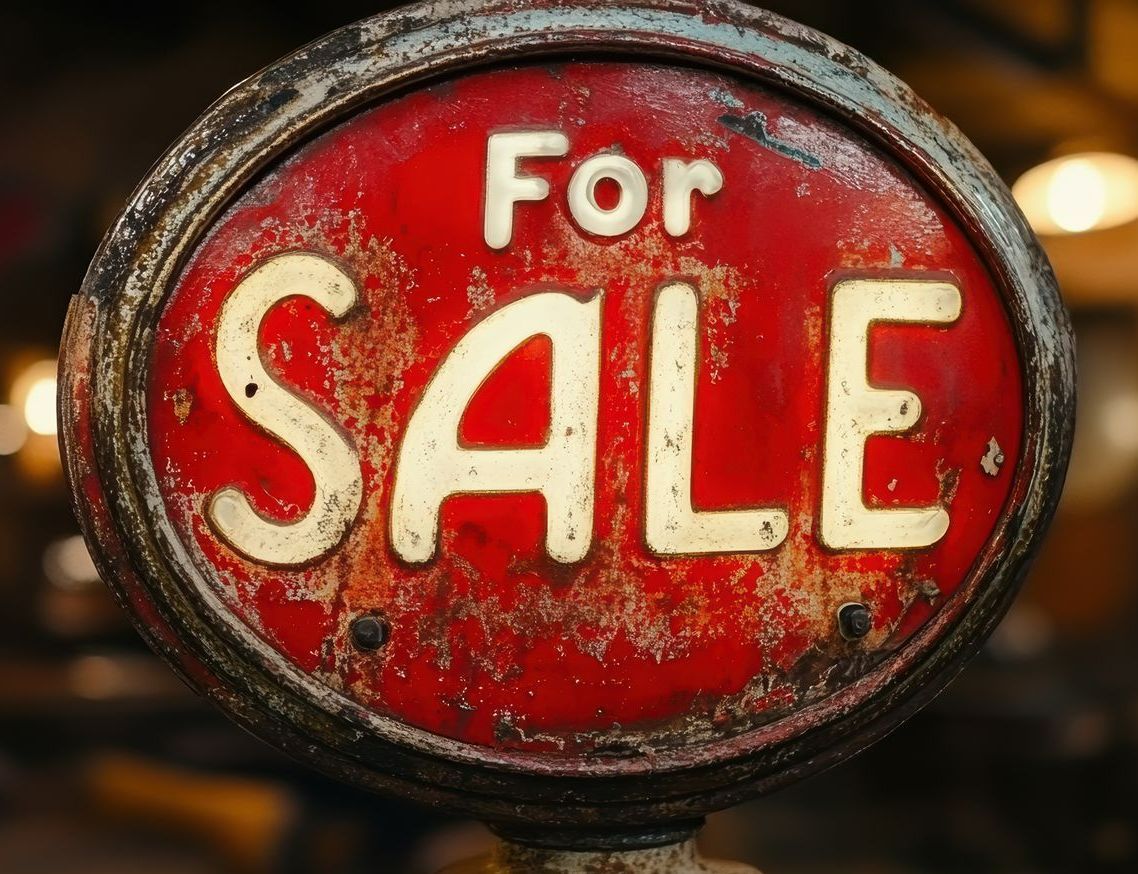 Panneau indiquant qu'un fond de commerce est à vendre