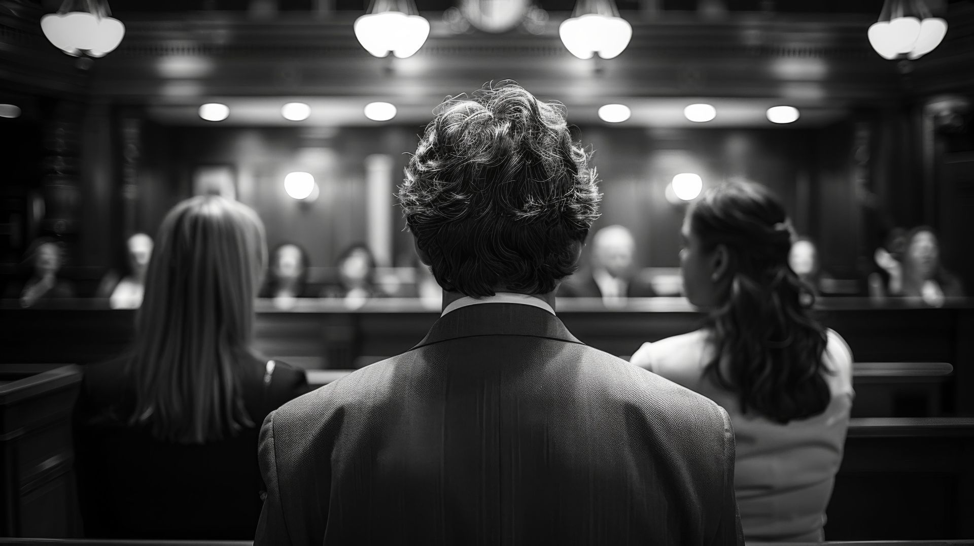 Trois personnens se tenant debout devant les jurés