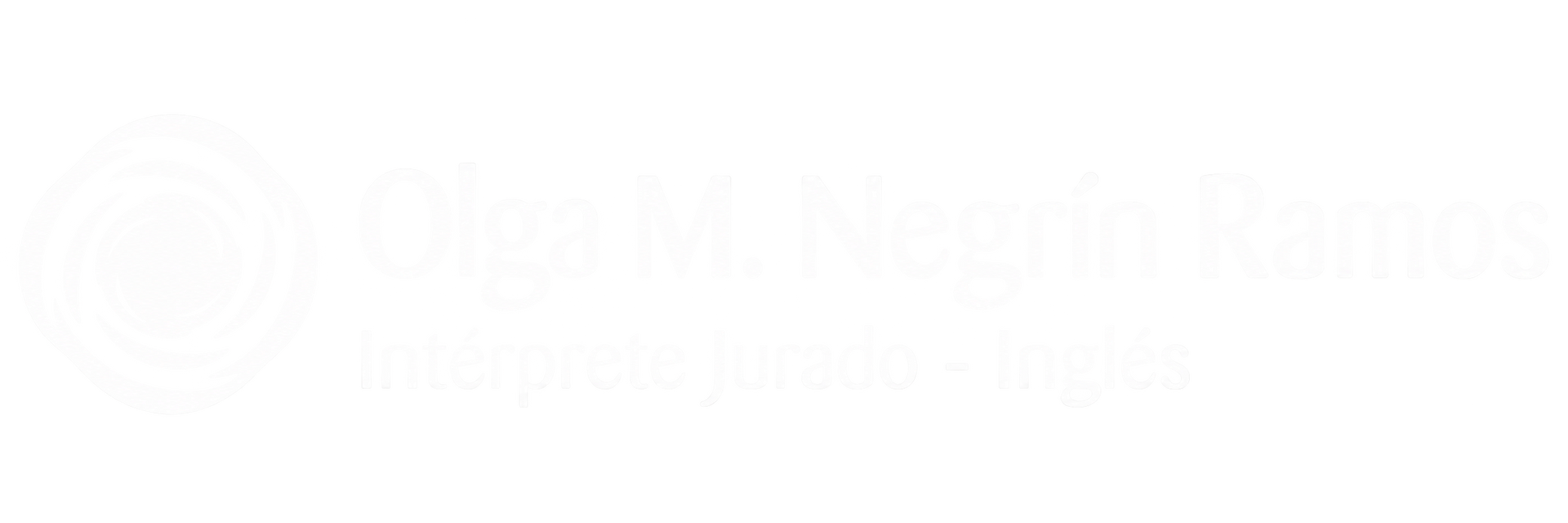 Logotipo blanco tenue con un emblema circular y texto apenas visible sobre un fondo blanco.