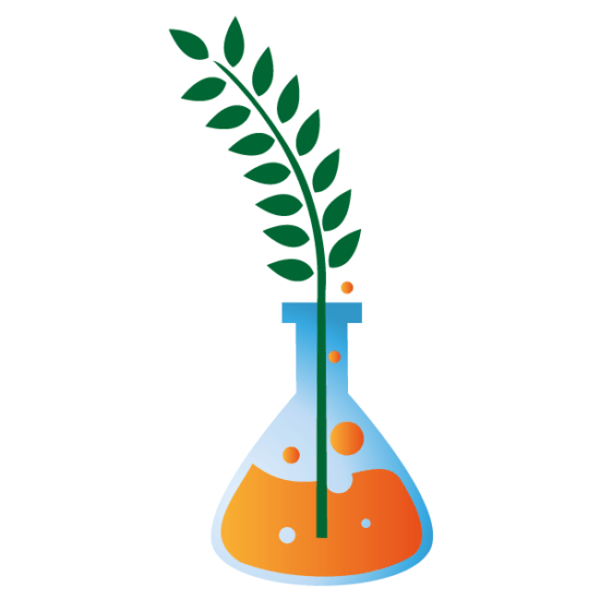 Una planta está creciendo en un tubo de ensayo.