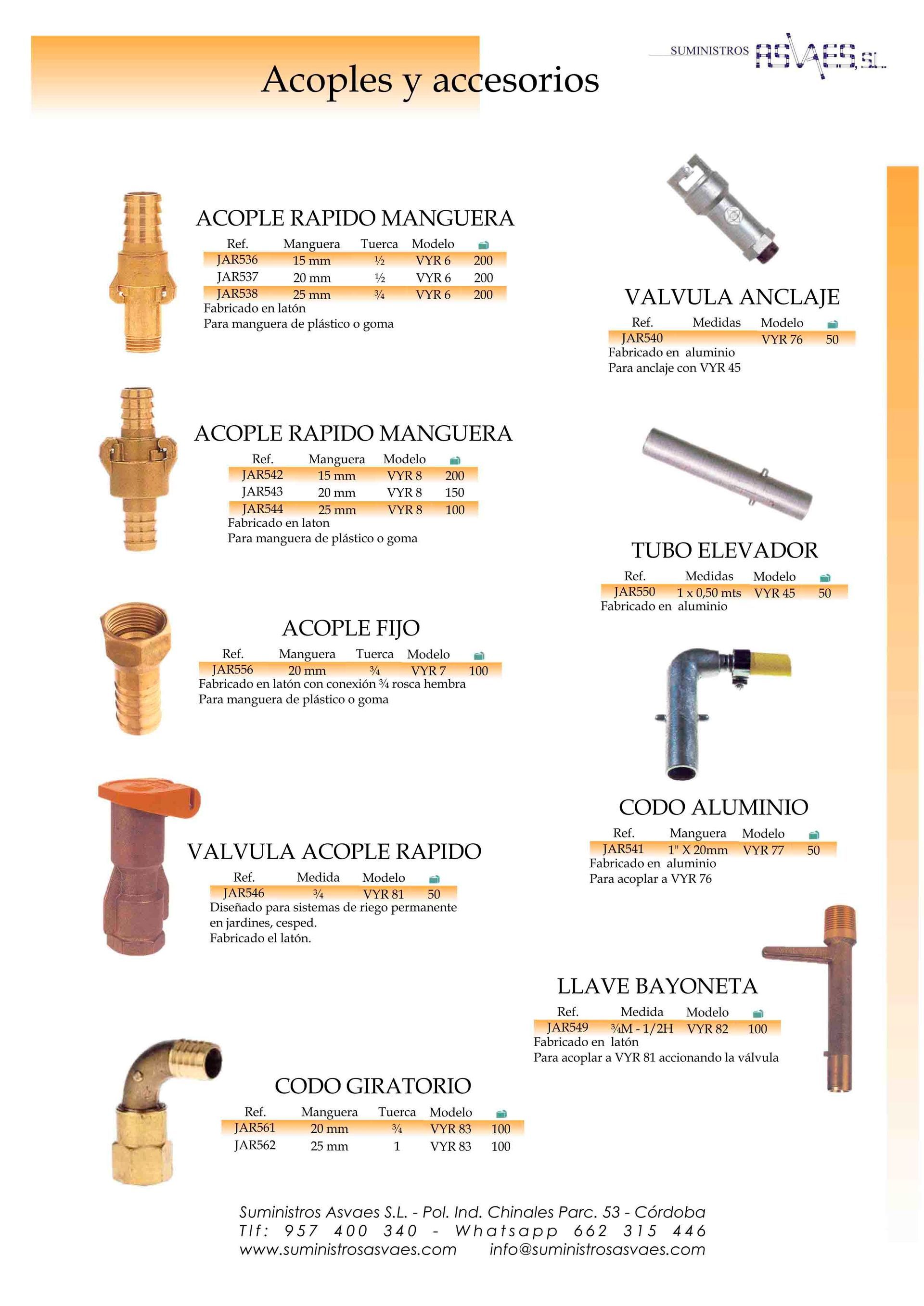 Hay muchos tipos diferentes de tuberías y accesorios en esta página.