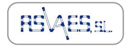 Un logotipo para una empresa llamada asvaes sl