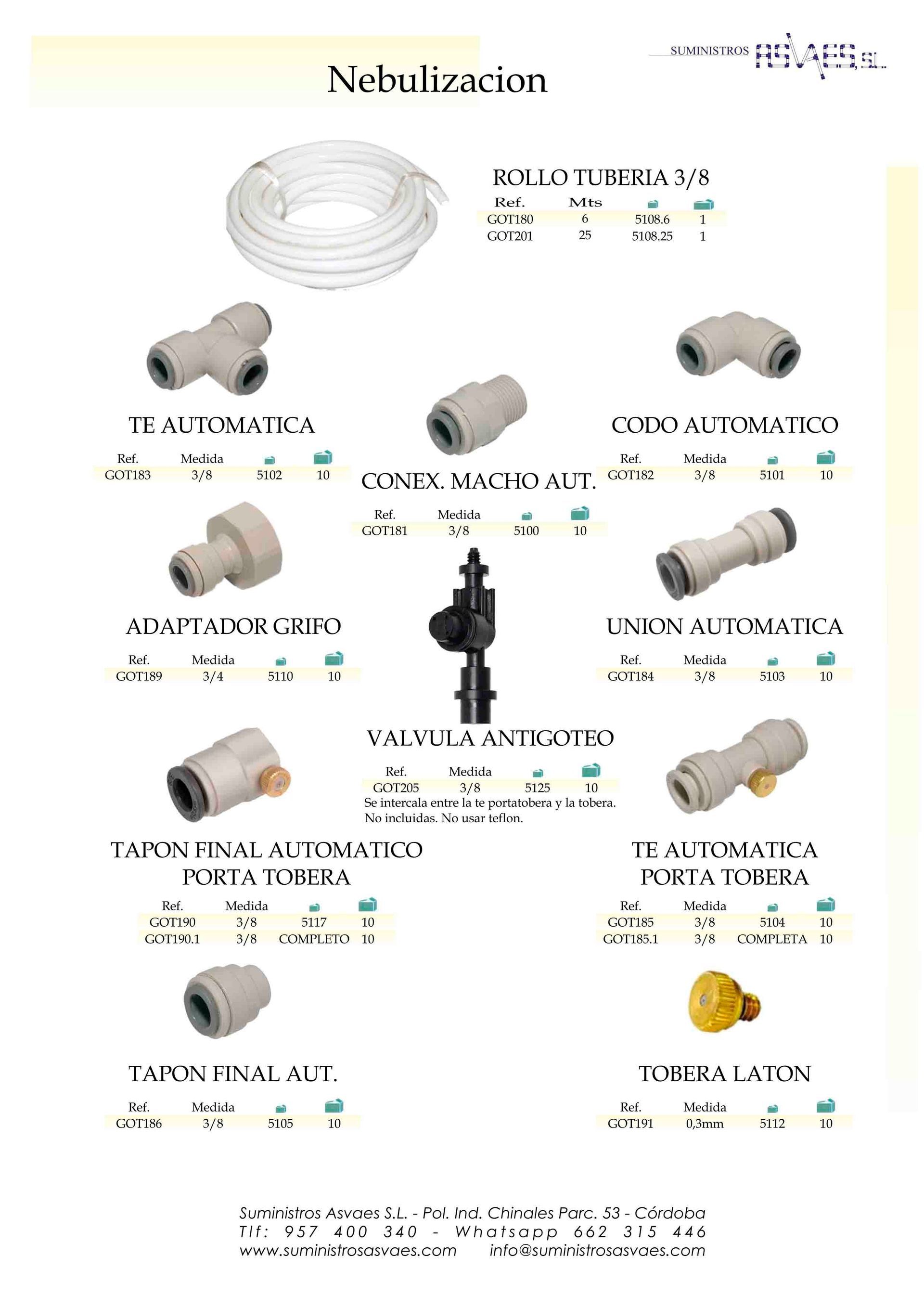 Hay muchos tipos diferentes de accesorios en esta página.