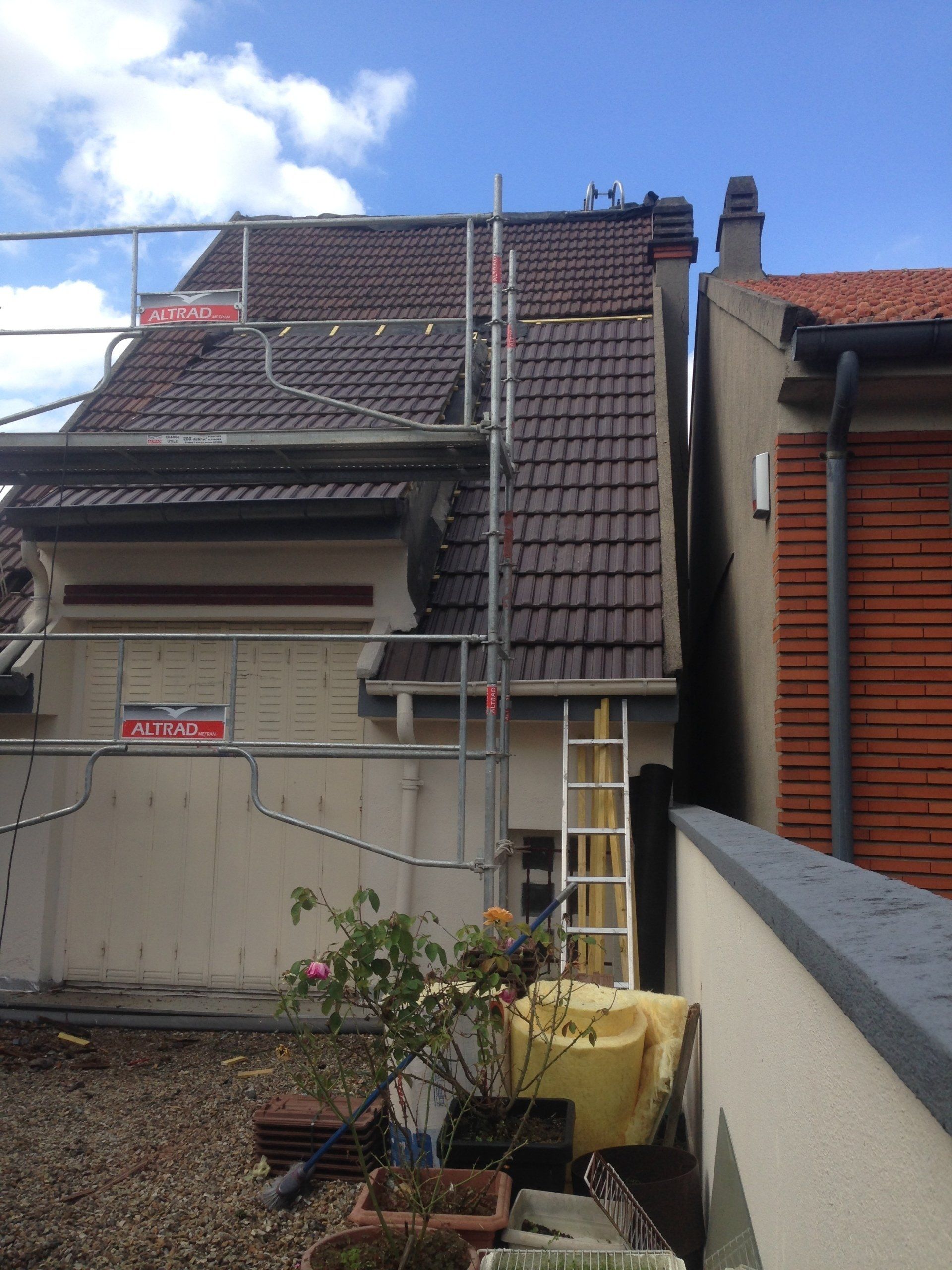 Réparation de tuiles cassées