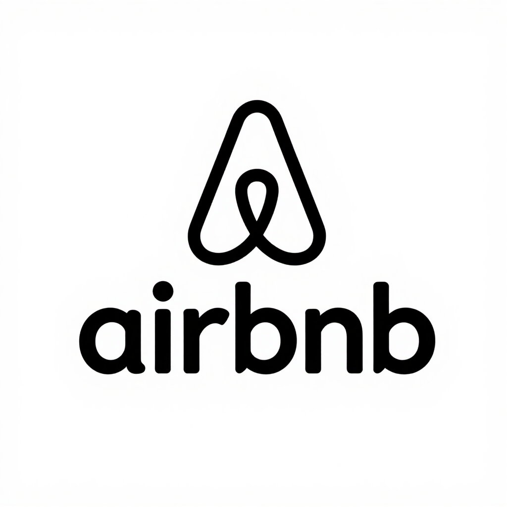 Airbnb logo in black on a white background