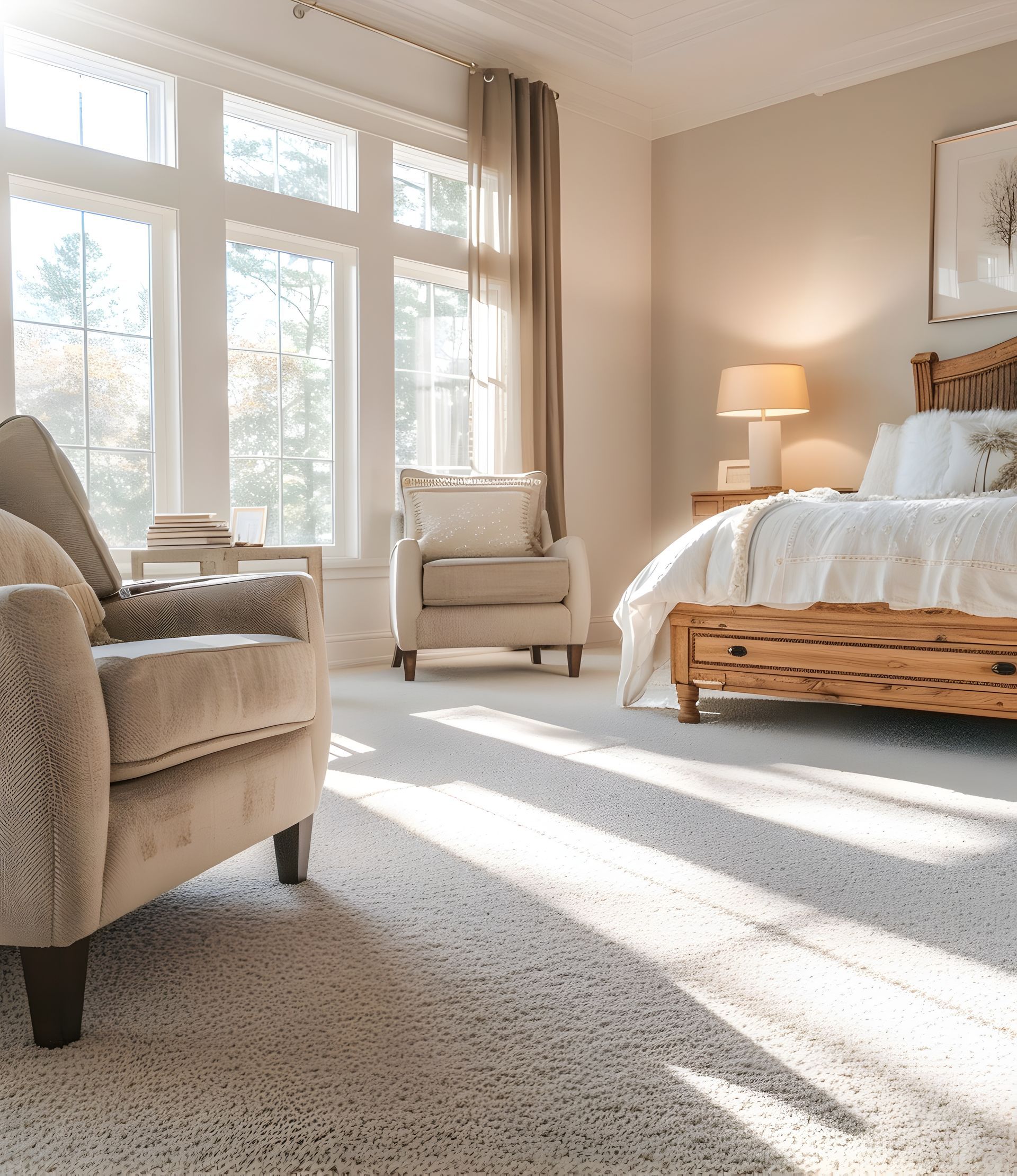 Chambre à coucher avec moquette