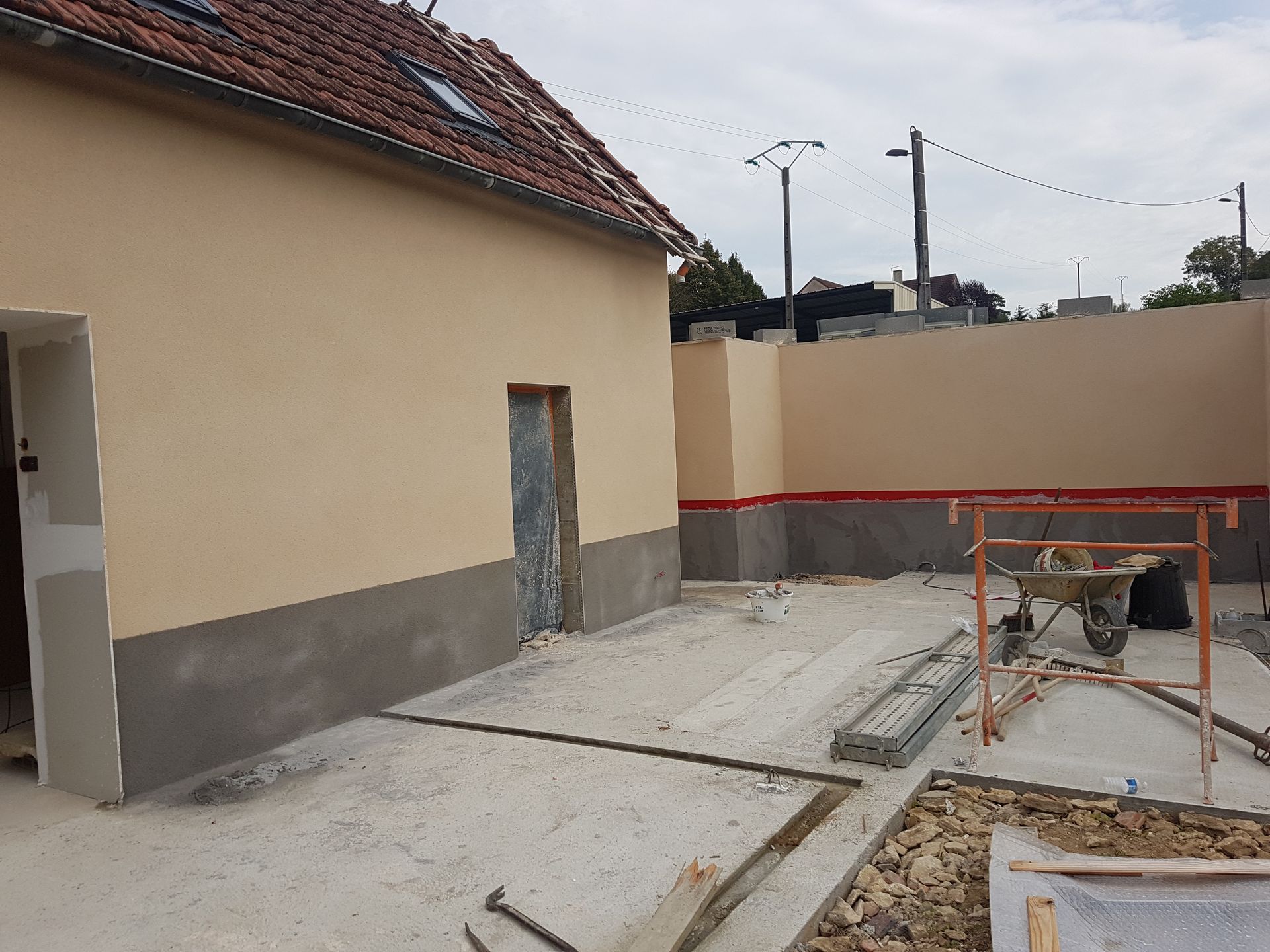 Travaux peinture de façade de maison