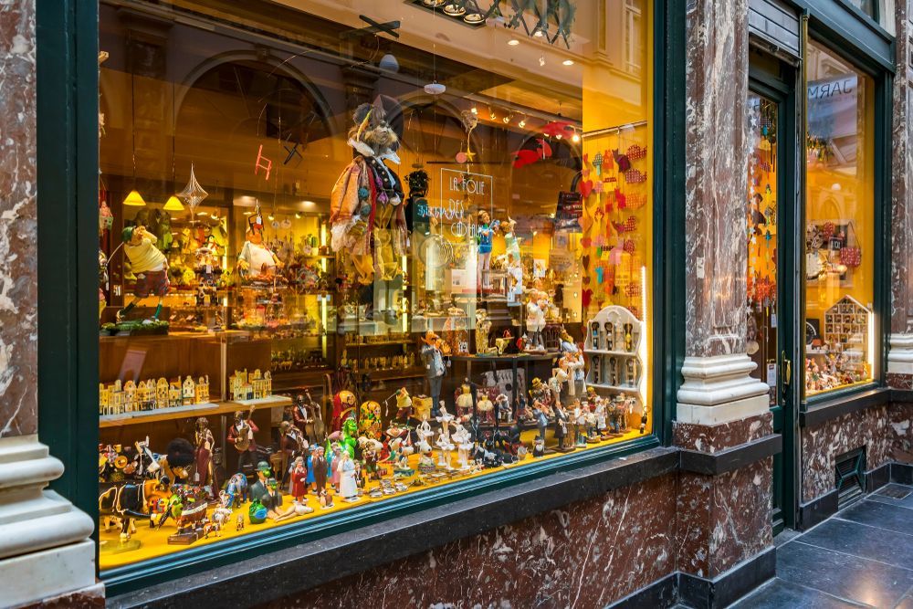 La vitrine d'une chocolaterie