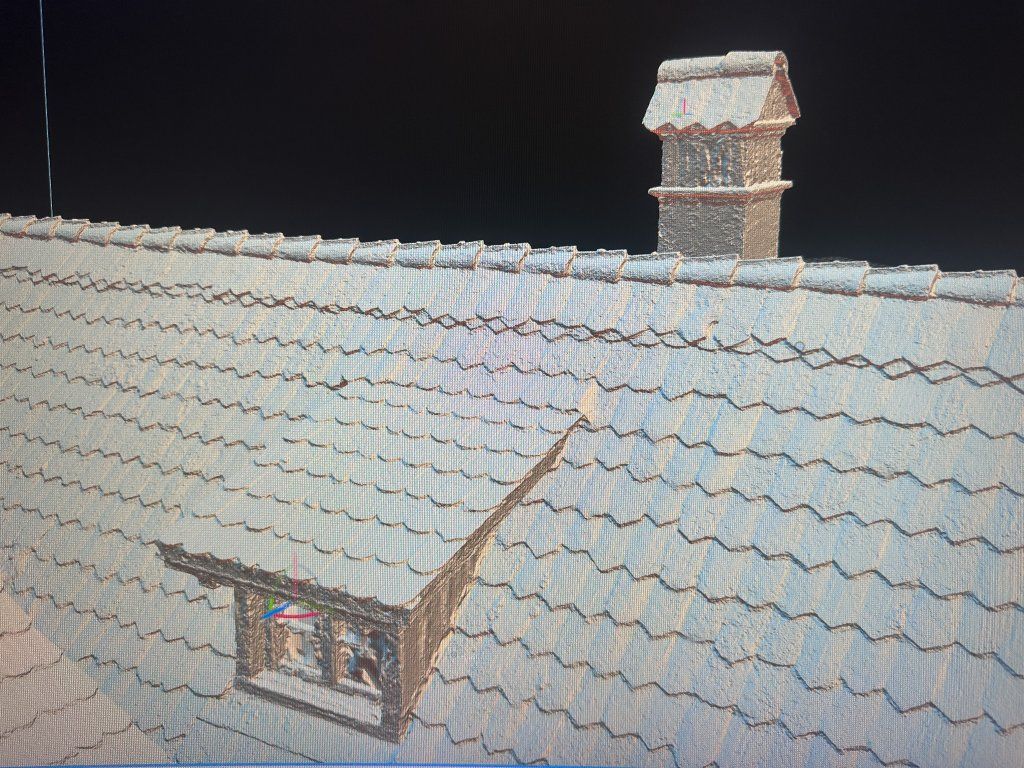 Dachanalyse - Mesh shaded -Ansicht Gaube