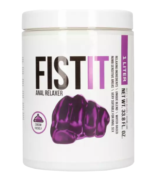 Un pot de lubrifiant estampillé Fistit.