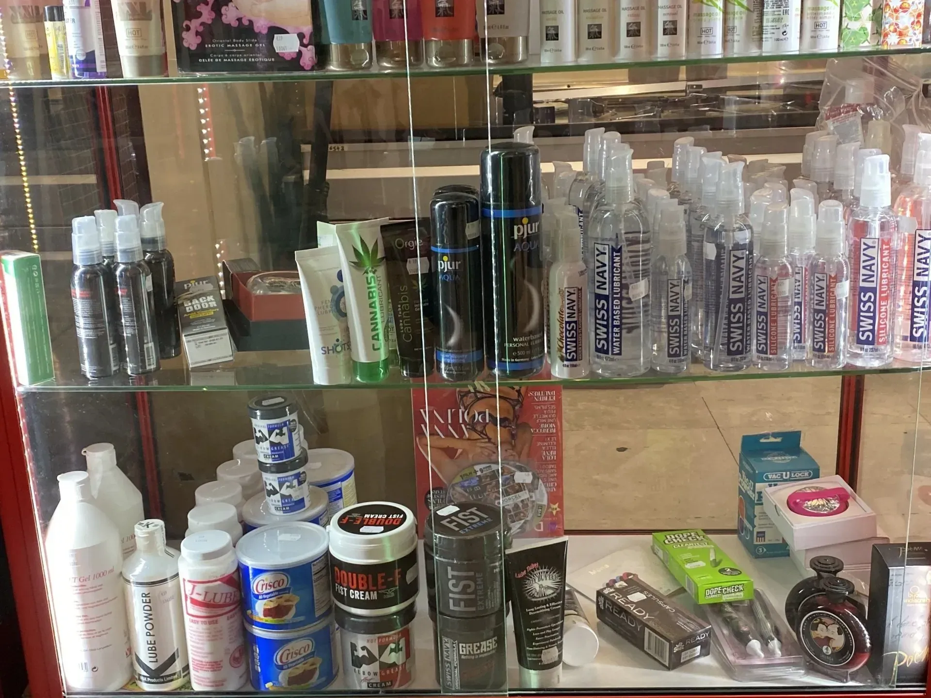 Vitrine de lubrifiants