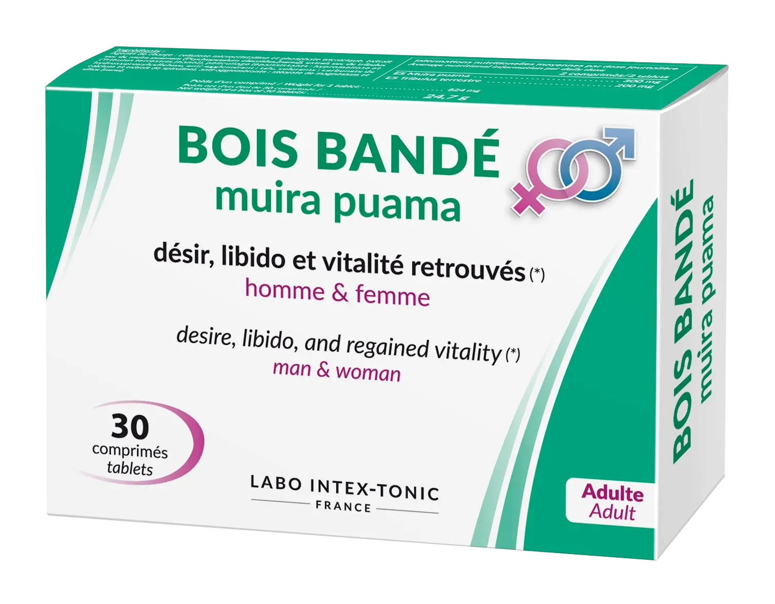 Une boîte de comprimés pour la libido.