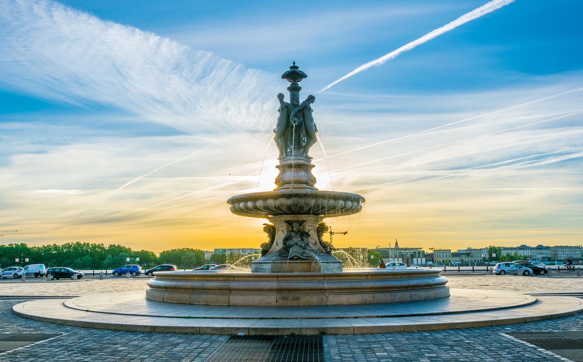 Fontaine place de la Bourse à Bordeaux