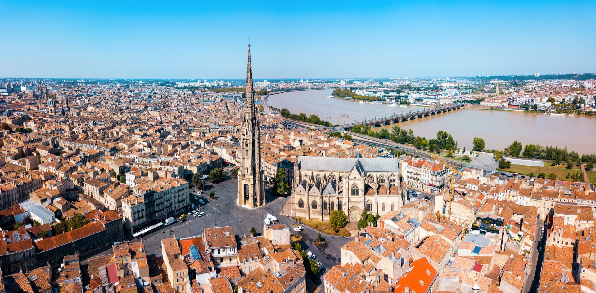 Vue aérienne de Bordeaux