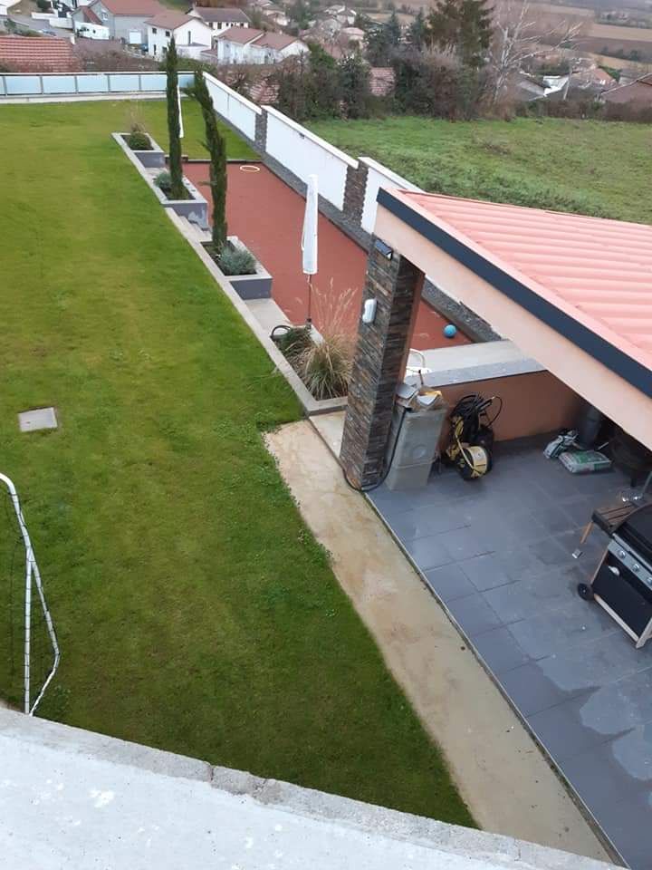 Extension pour jardinière béton, début de chantier