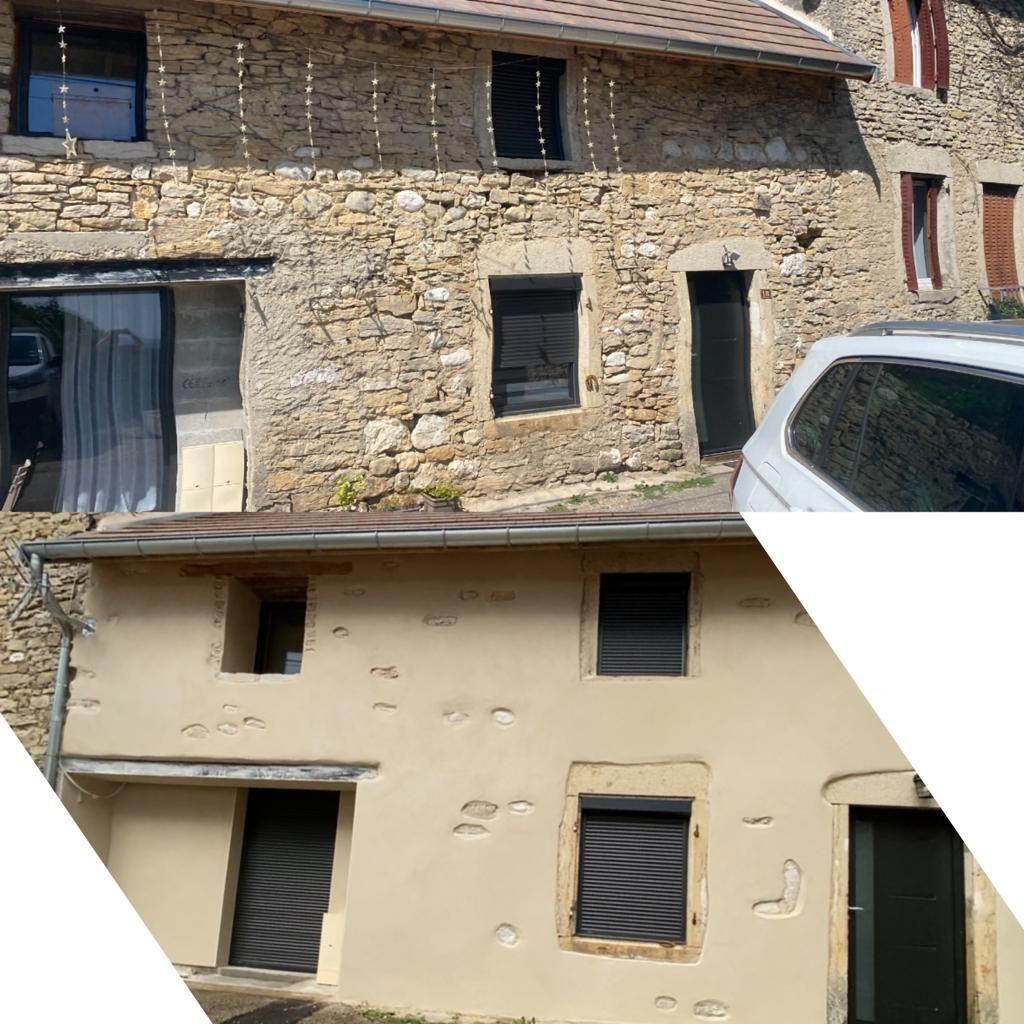 Montage façade pierre nettoyage et travaux