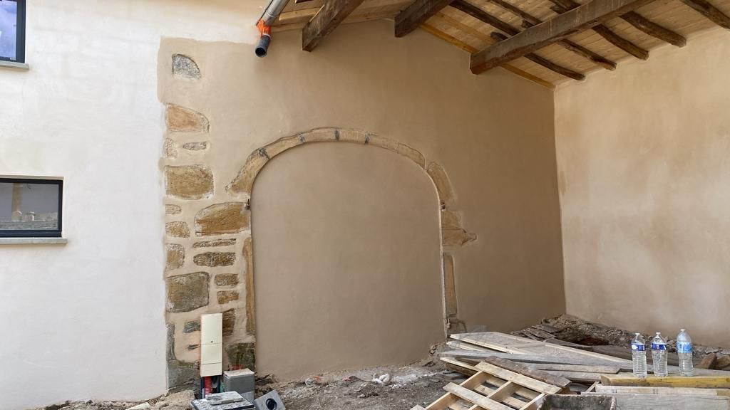 Projet de réfection de façade, vue latérale, corps de ferme