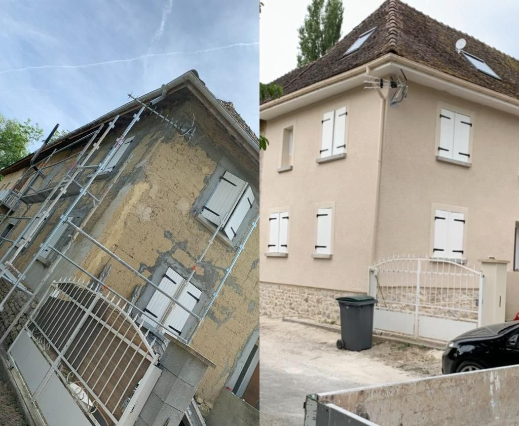 Ravalement et peinture avant après