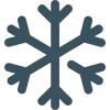 Un icono gratuito de copo de nieve sobre un fondo blanco