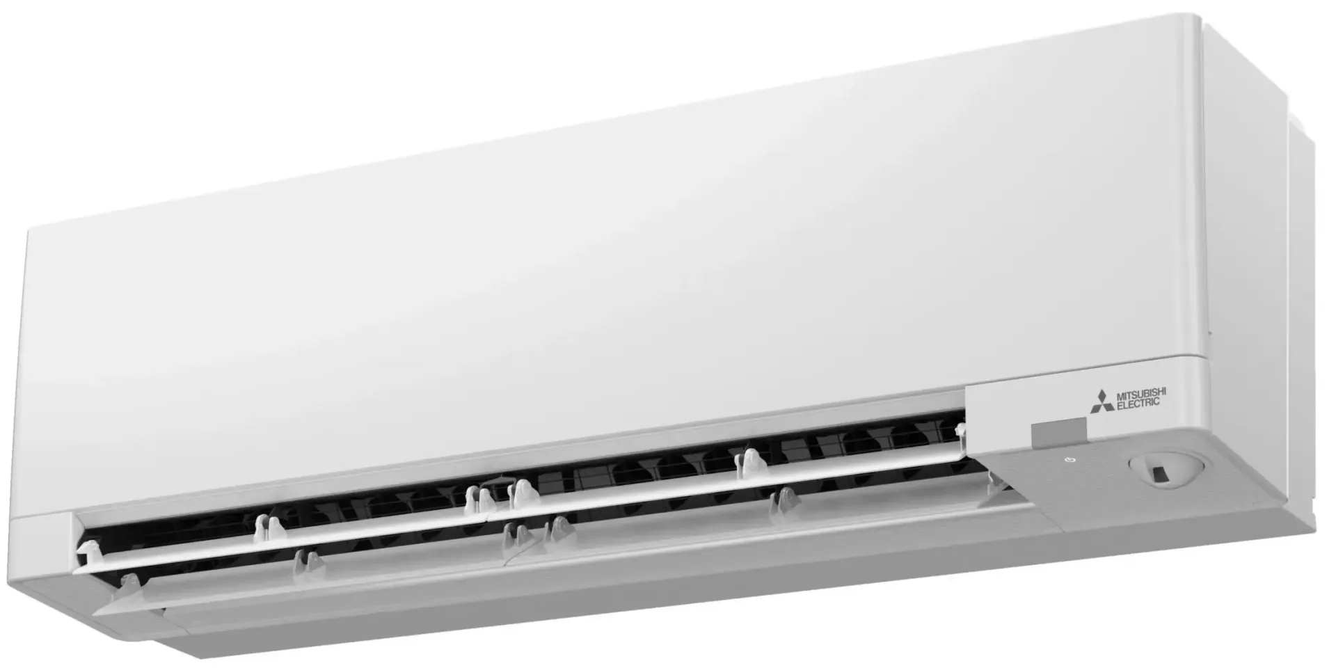 Valkoinen Mitsubishin kanavaton ilmastointilaite.