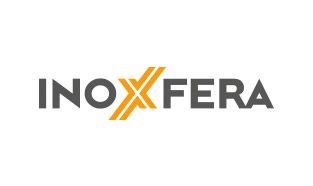 Se muestra un logotipo de inoxfera sobre un fondo blanco.
