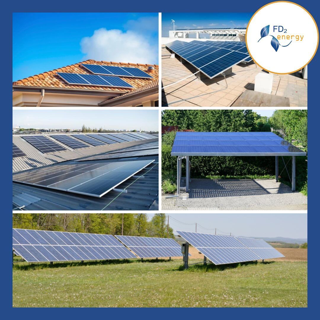 Des panneaux solaires installés sur divers supports