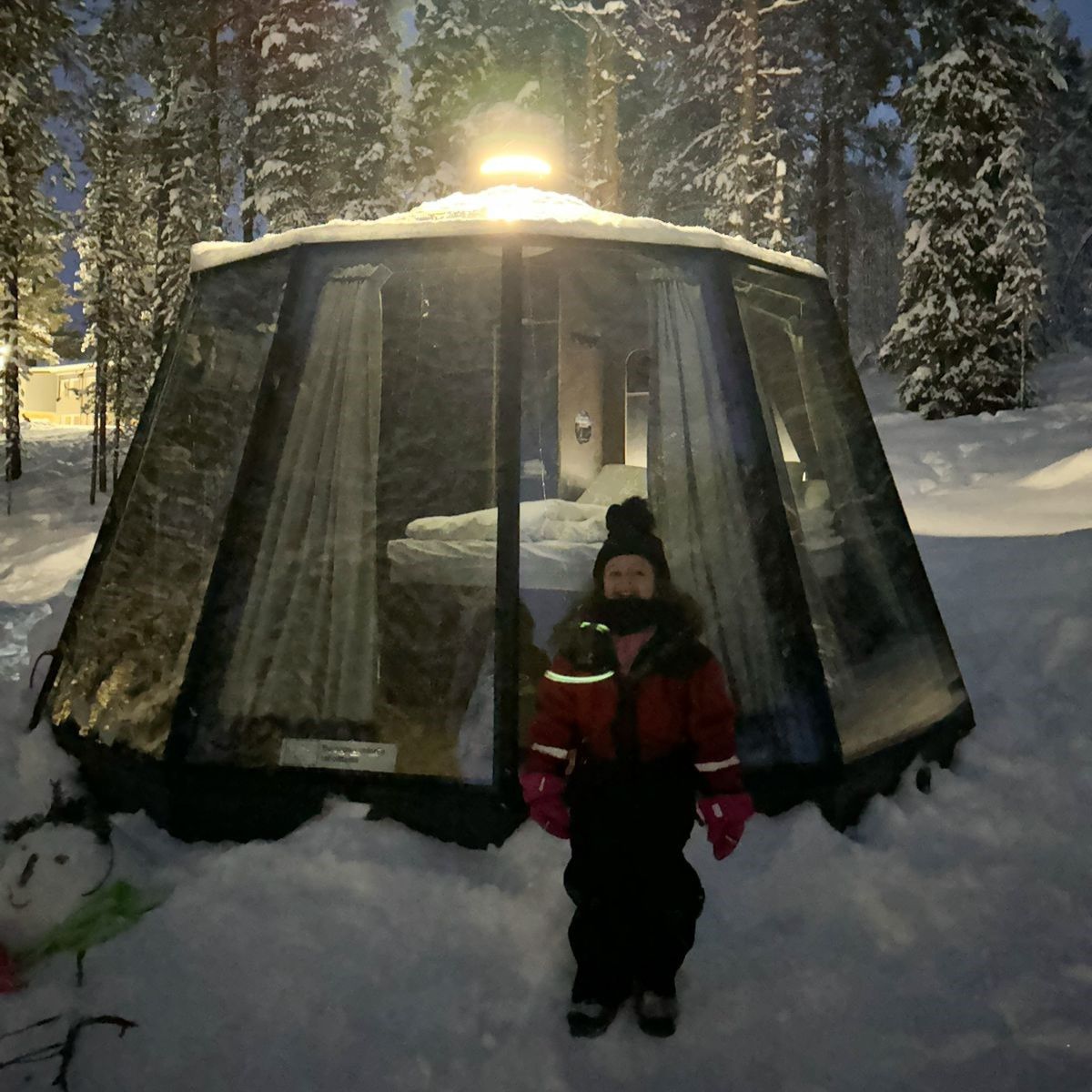 Glass dome igloo in Lapland