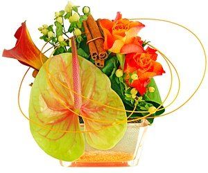 Bouquet de fleurs coupées chez votre fleuriste La Case Abaka