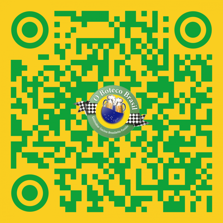 Un código QR verde y amarillo para O Boteco Brasil