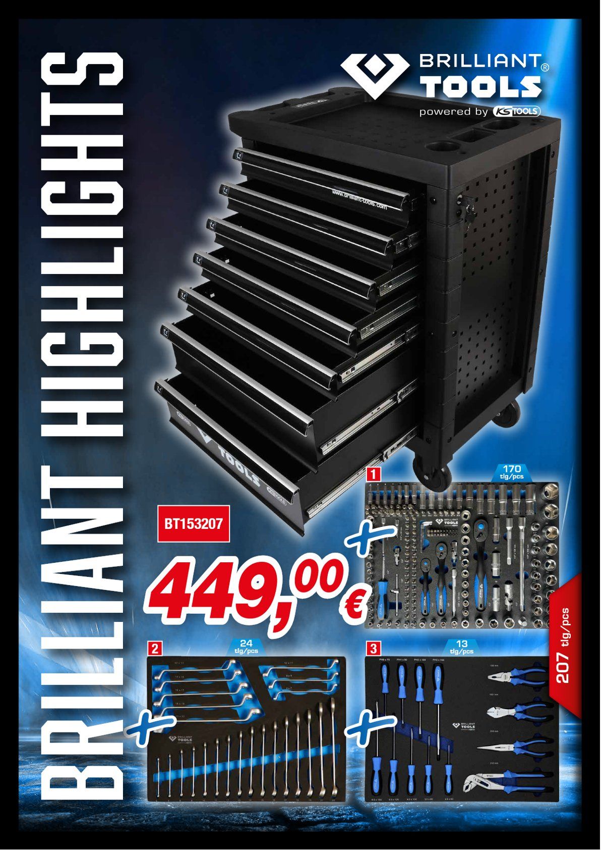 Ein Haufen verschiedener Metallschrauben und -bolzen, einige davon mit Messingfinish.