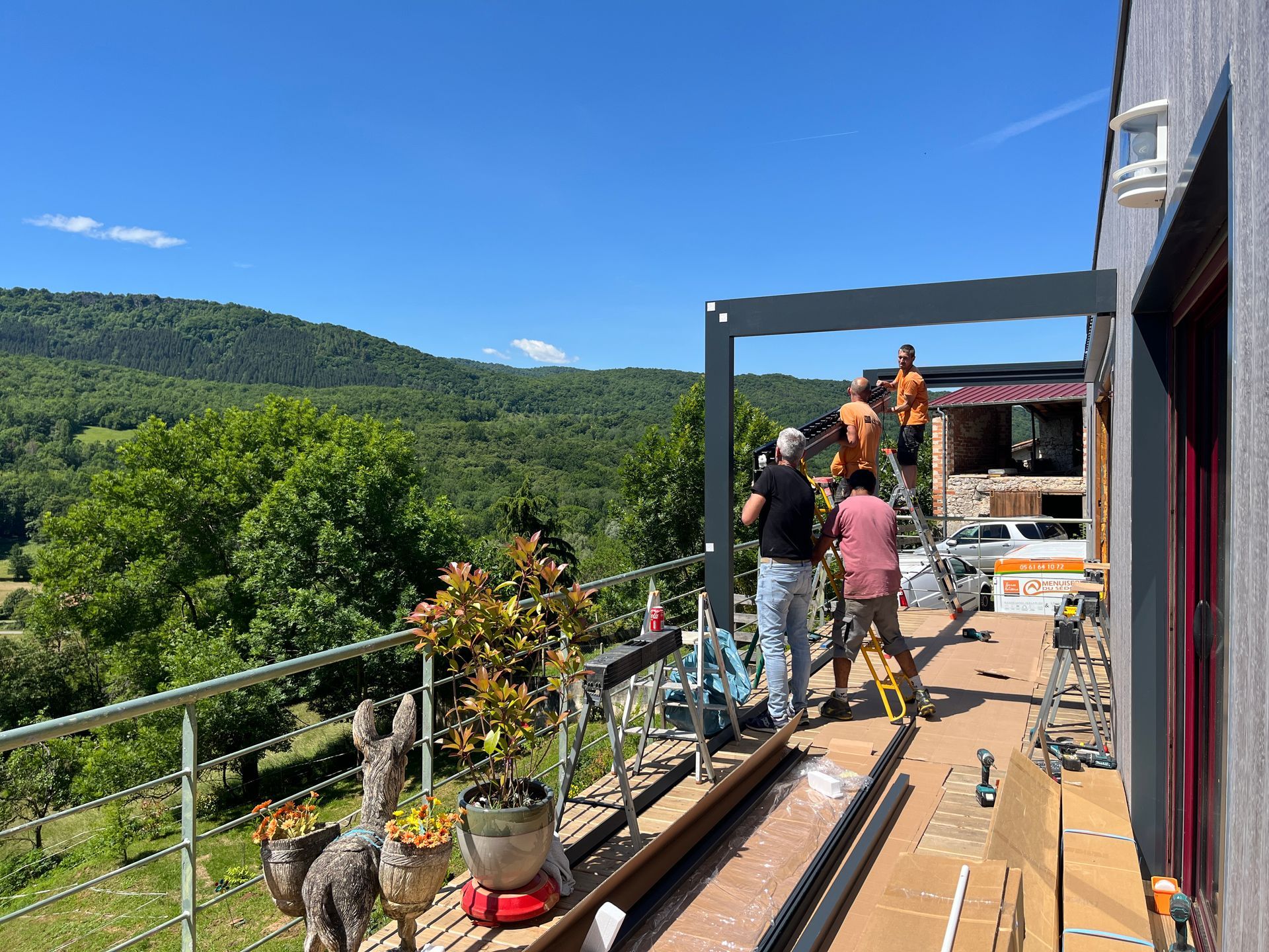 Installation d'une pergola
