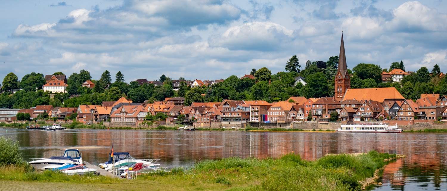 Die Lauenburger Altstadt von der Hohnstorf bei einem Ausflug aus Geesthacht