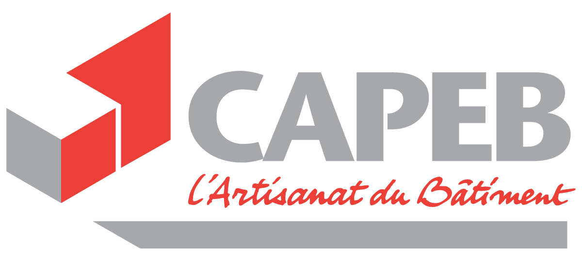 Logo CAPEB en gris et rouge avec le slogan « L’Artisanat du Bâtiment »