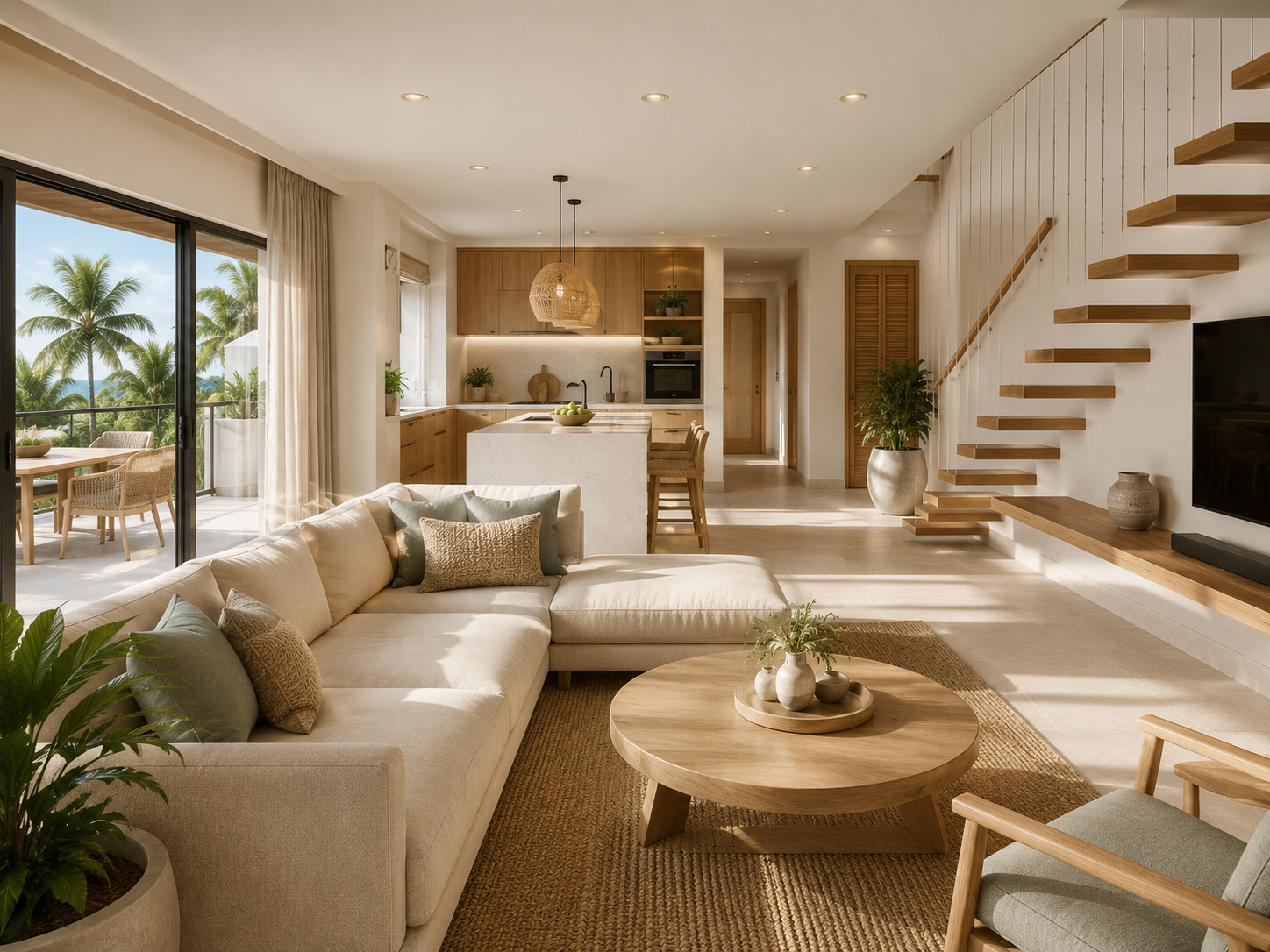 Woonkamer van een verblijf bij Aloe Resort