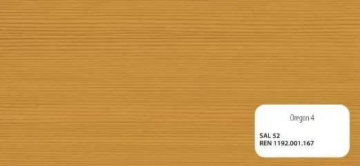 Una muestra de paneles de madera de color marrón claro con una pequeña etiqueta blanca en la esquina inferior derecha.