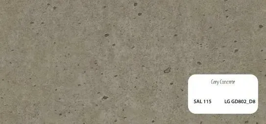 Superficie de hormigón gris con una etiqueta que dice