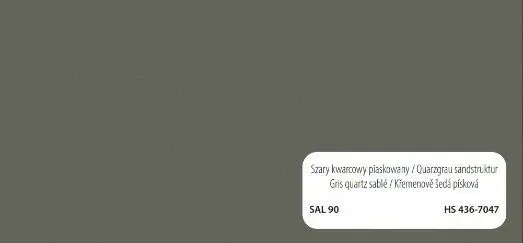 Etiqueta con texto sobre un fondo verde apagado. El texto incluye la descripción del producto y el precio.