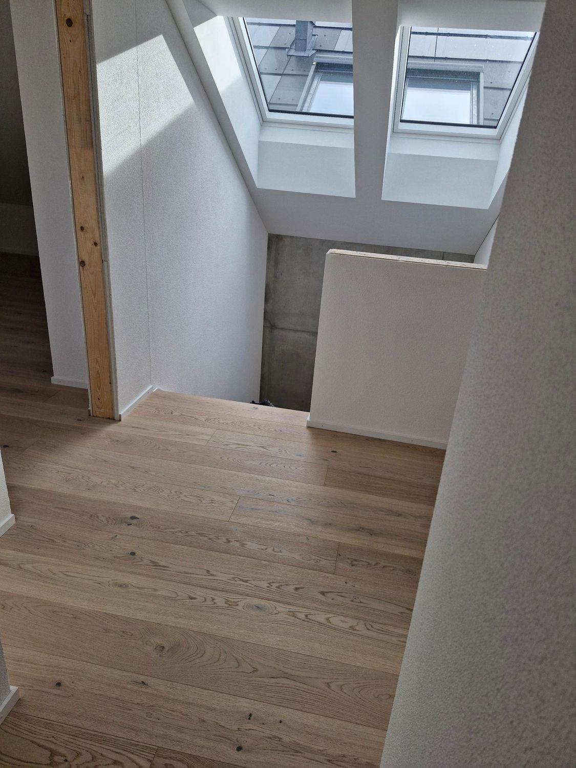 Un escalier en bois 