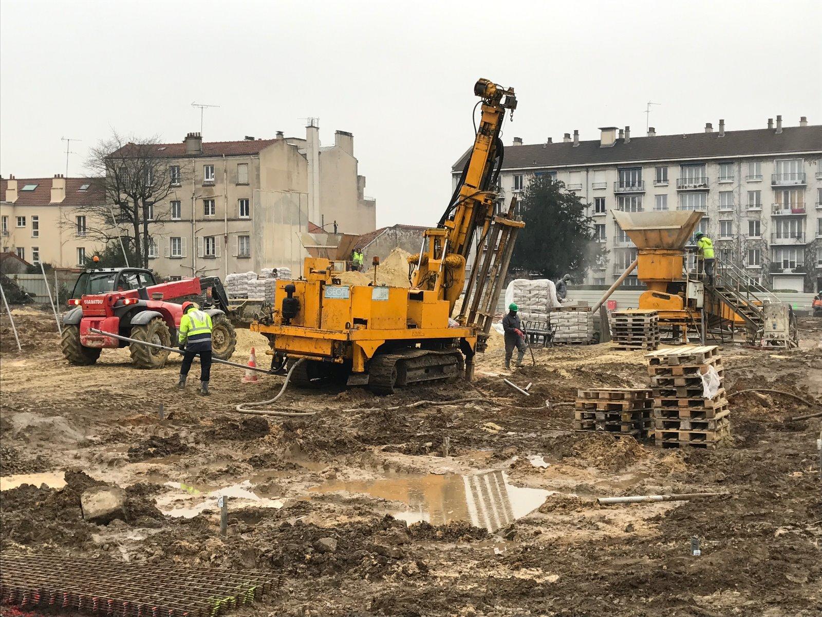 forages - cavité - remplissage - vide