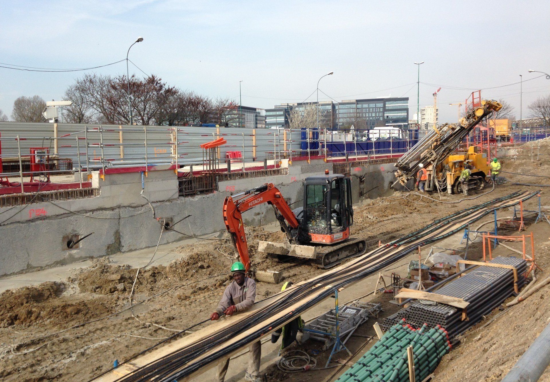 chantier micropieux, clous tirants et souténements