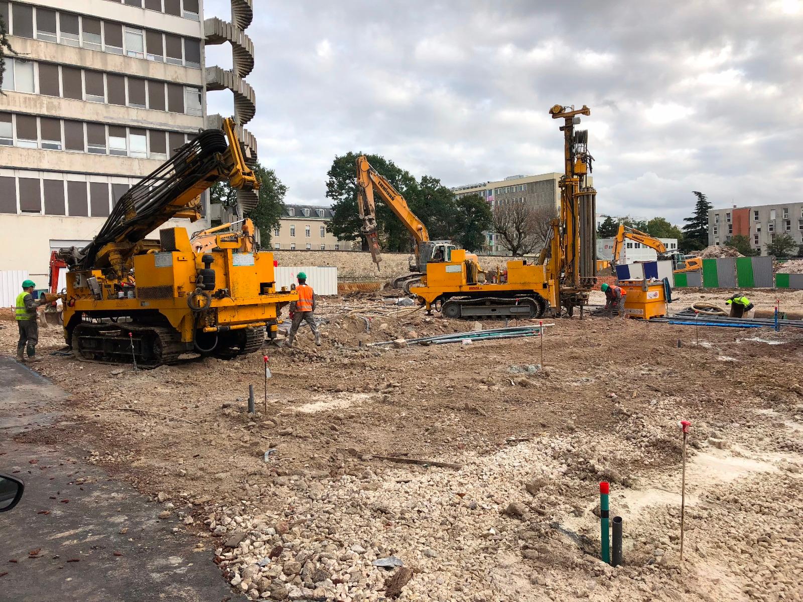 Consolidations souterraines carrière souterraine forages foreuse cavité vide