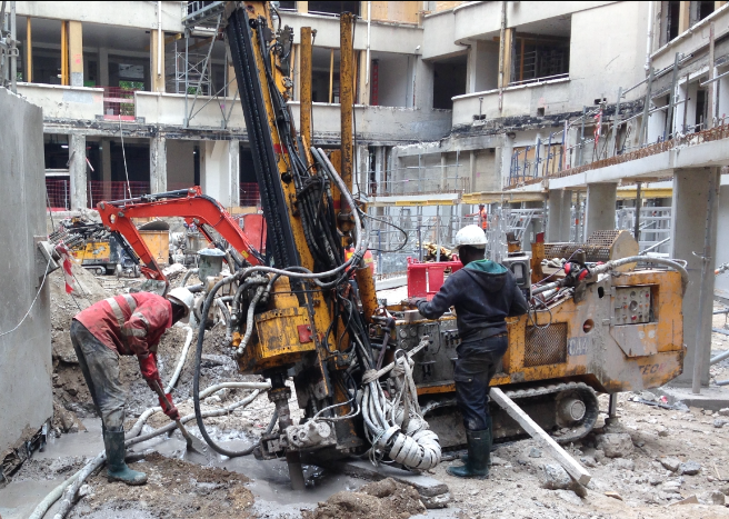 Réalisation de travaux micropieux