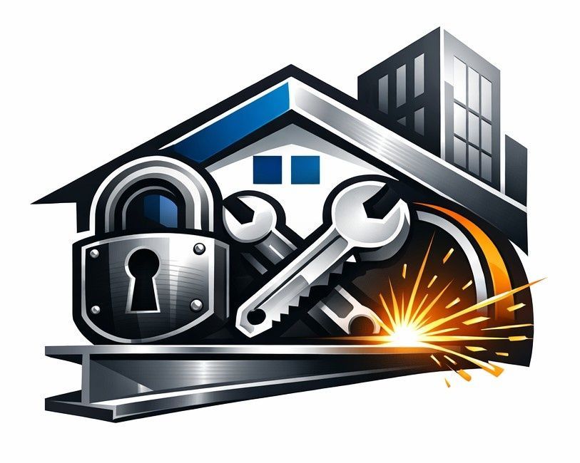 Logotipo que presenta un candado,