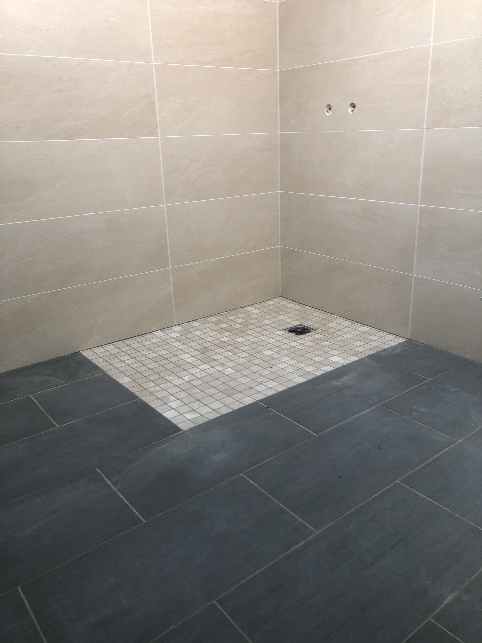 Pose douche italienne