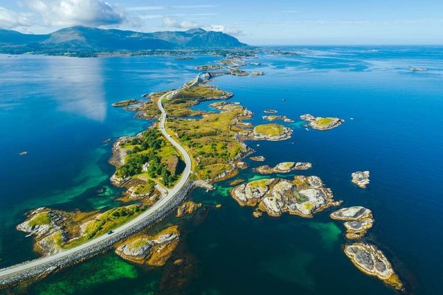 The Atlantic Road winding over islands
