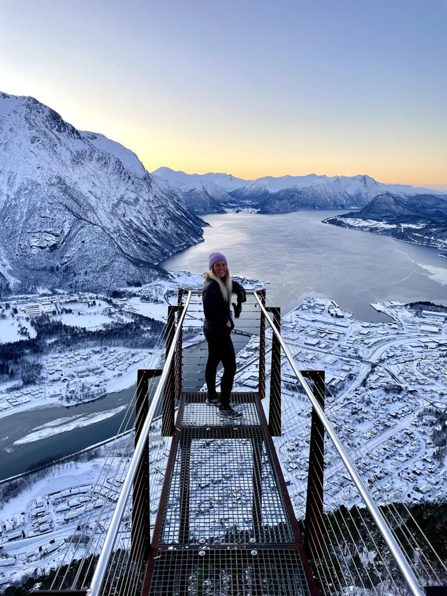 Winter view from Nesaksla over the Romsdalsfjord