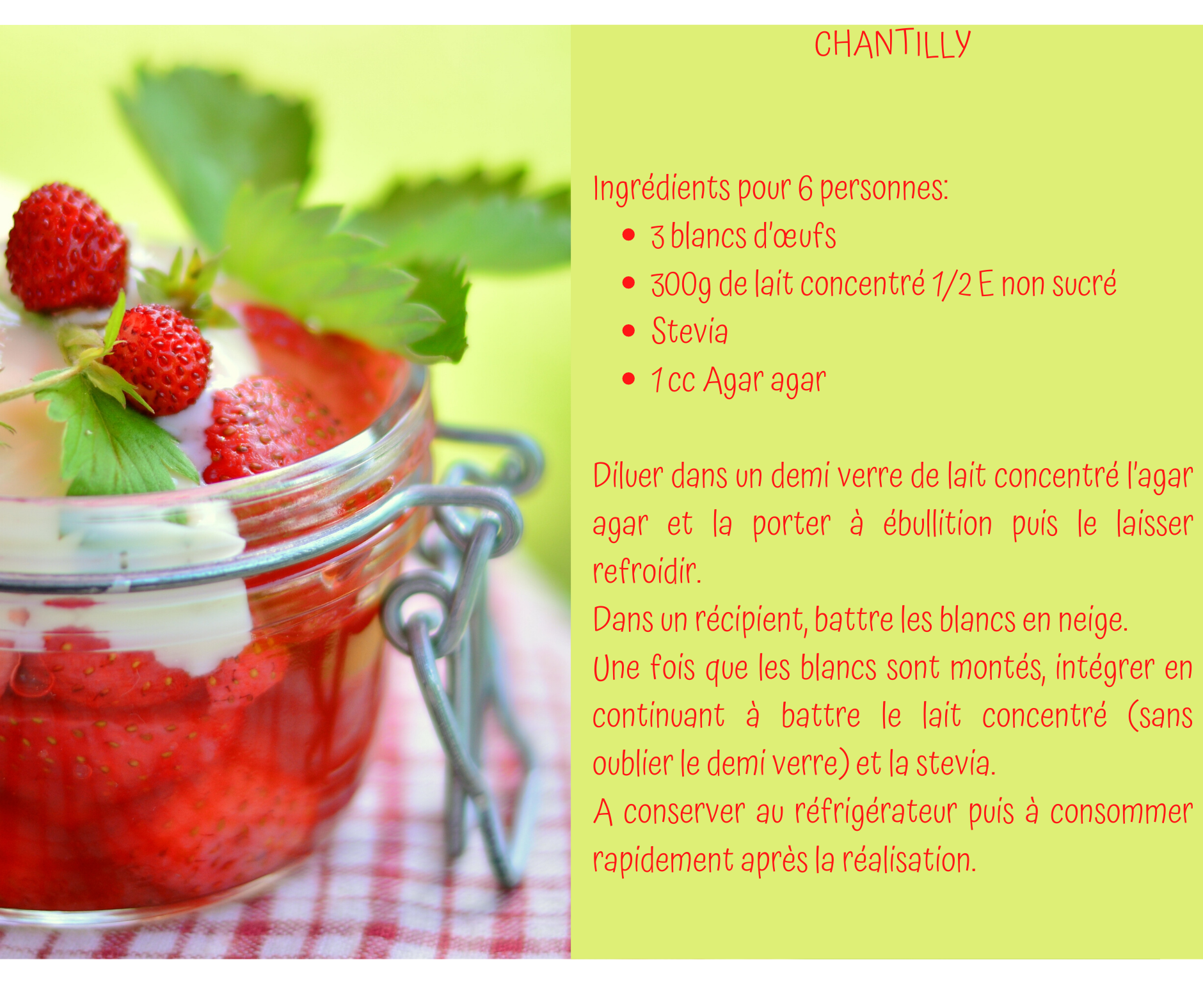 Recette de chantilly
