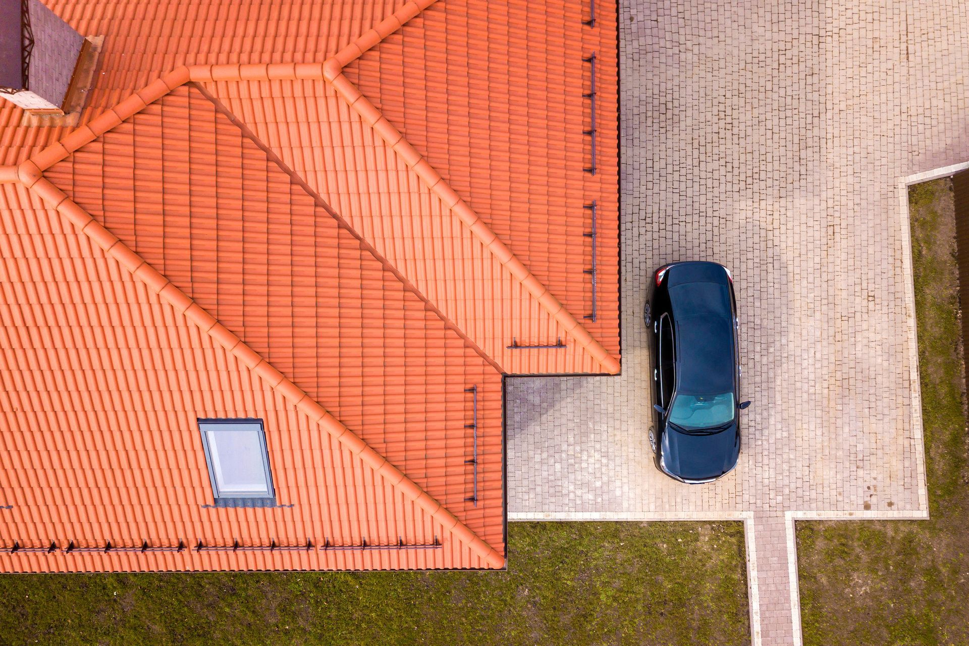 Toiture vue de dessus